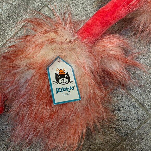 Jellycat London FLORA FLAMINGO Plush with Tag Pink Bird Stuffed Animal 21” Long - Picture 3 of 8